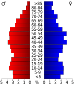 USA Moore County, Tennessee.csv age pyramid