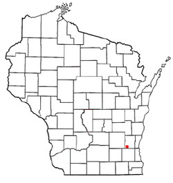Location of Erin, Wisconsin
