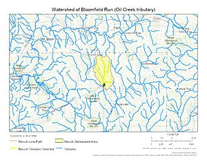 Watershed of Bloomfield Run (Oil Creek tributary)