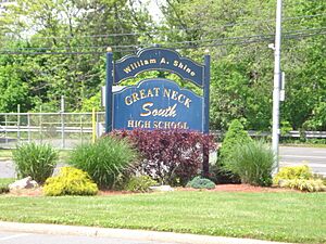 William A. Shine Great Neck South High School sign