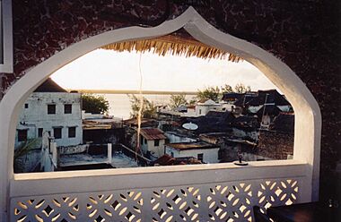 Window, Stone House Hotel in Lamu, Kenya (June 30, 2001)