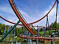 Yukon Striker and Vortex at Canada's Wonderland, May 2019