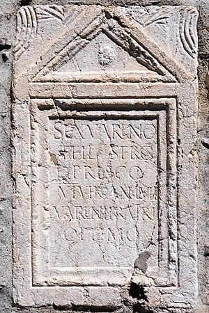 Église Saint-Jean-Baptiste de Massongex - Dédicace de Sextus Varennus Priscus