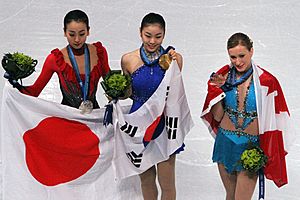 2010 Olympics Figure Skating Ladies - Ladies Podium - 7941a
