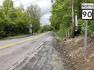 2019-05-14 14 20 15 View north along West Virginia State Route 90 (Front Street) at Vine Street in Bayard, Grant County, West Virginia
