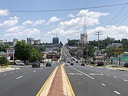 Towson skyline from the northwest on York Road