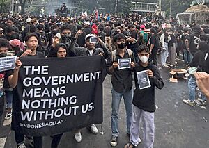 2025 Indonesia Gelap protests 21 February (flatter cropped)