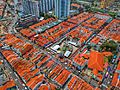 Aerial perspective of Singapore's Chinatown