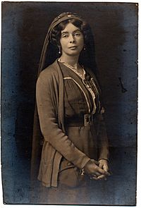 Alice Askew in Serbian nurse's uniform