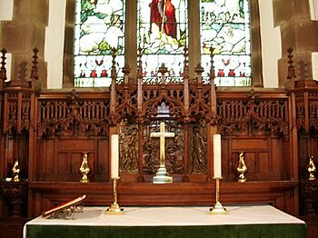 View of the altar within St Luke's church