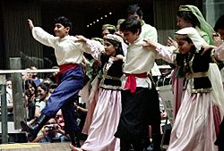Armenian dancers in downtown Manhattan, 1976
