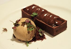 Beer ice cream and tart
