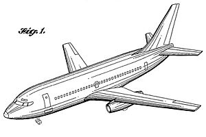 Boeing 737 patent USD206035S