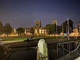 Bristol Cathedral at night