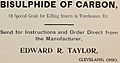 Carbon disulfide insecticide ad, 1896 - The American elevator and grain trade (IA CAT31053470064) (page 3 crop)