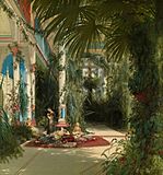 Carl Blechen - The Interior of the Palm House on the Pfaueninsel Near Potsdam - 1996.388 - Art Institute of Chicago