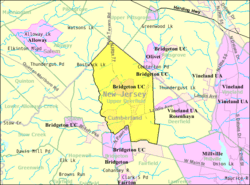 Census Bureau map of Upper Deerfield Township, New Jersey