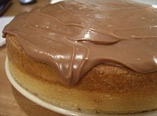 Chocolate Sour-Cream Icing on cake