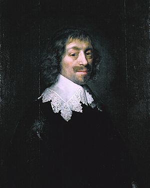 A painted image of Constantijn Huygens, by Dutch painter Michiel Jansz van Mierevelt.