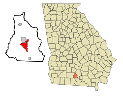 Location in Cook County and the state of Georgia