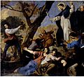Daniel van den Dyck - St Dominic accompanied by Simon de Montfort raising the crucifix against the Albigensians