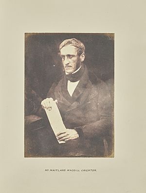 David Maitland Makgill Crichton with paper from Getty Museum