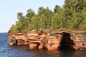 Devils Island Seacaves Lake Superior