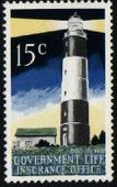 Stamp from 1969 showing the lighthouse