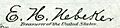 Enos H. Nebeker (Engraved Signature)