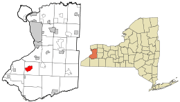 Location in Erie County and the state of New York