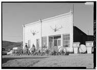 General view of front facade from southeast - Mercantile Bar, Atlantic City, Fremont County, WY HABS WYO,7-ATCI,4-1
