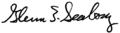 Glenn T Seaborg signature