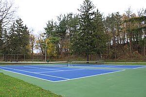 Hardcourt tennis court curtiss park saline michigan