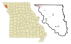 Location of Corning, Missouri