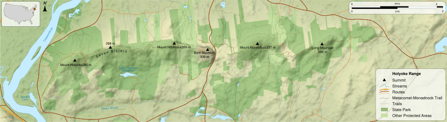 Holyoke Range map-en