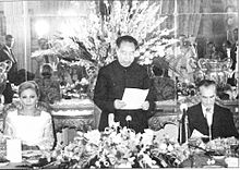 Hua Guofeng with Shah Mohammad Reza Pahlavi during a state visit in Iran