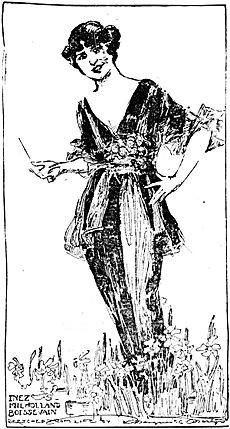 Inez Milholland Boissevain as sketched by Marguerite Martyn, 1914