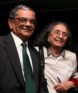 Jagdish Bhagwati and Padma Desai (Columbia University) (7204981944) (cropped)