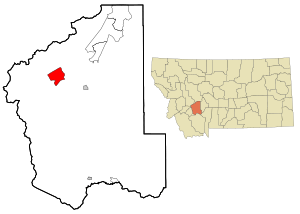 Location of Basin, Montana