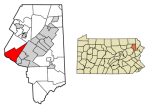 Lackawanna County Pennsylvania Incorporated areas Ransom Township Highlighted.svg