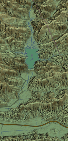 Lake Piru geographic map