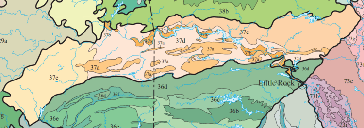 Level IV ecoregions, Arkansas Valley