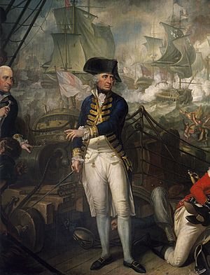 Lord Howe on the Deck of the 'Queen Charlotte', 1 June 1794 RMG L8418