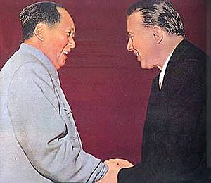 Mao Zedong and Enver Hoxha