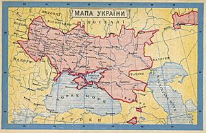 Map of Ukraine (postcard 1919)