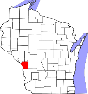 Map of Wisconsin highlighting La Crosse County