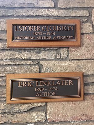 Memorial to J. Storer Clouston and Eric Linklater in Kirkwall Cathedral, Orkney
