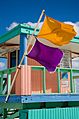 Miami - Lifeguard tower and flags - 0556