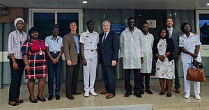 Michael Osterholm at Ghana Armed Forces United States Naval Medical Research Unit-3 Molecular Lab