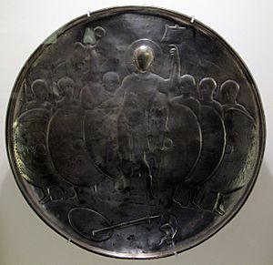 Missorio di valentiniano I, argento, 364-75 ca., dall'arve, 02
